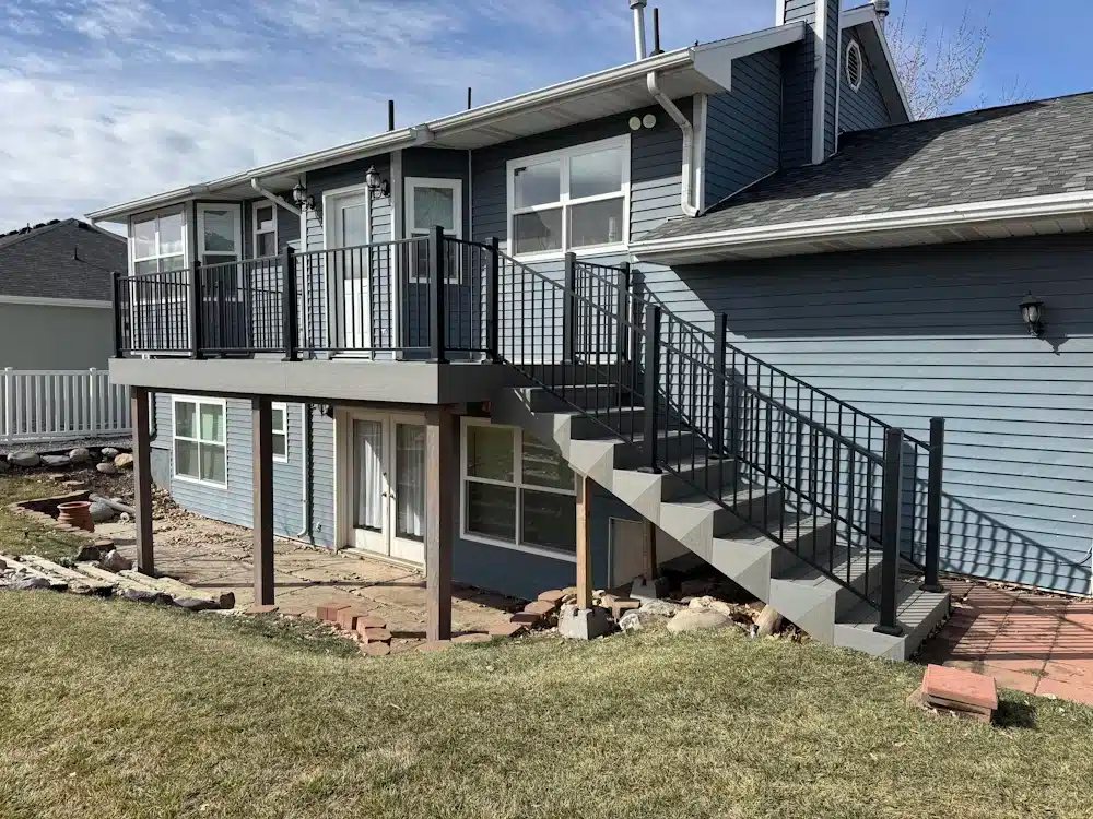 Premium elevated deck transformation by Utah County Decks
